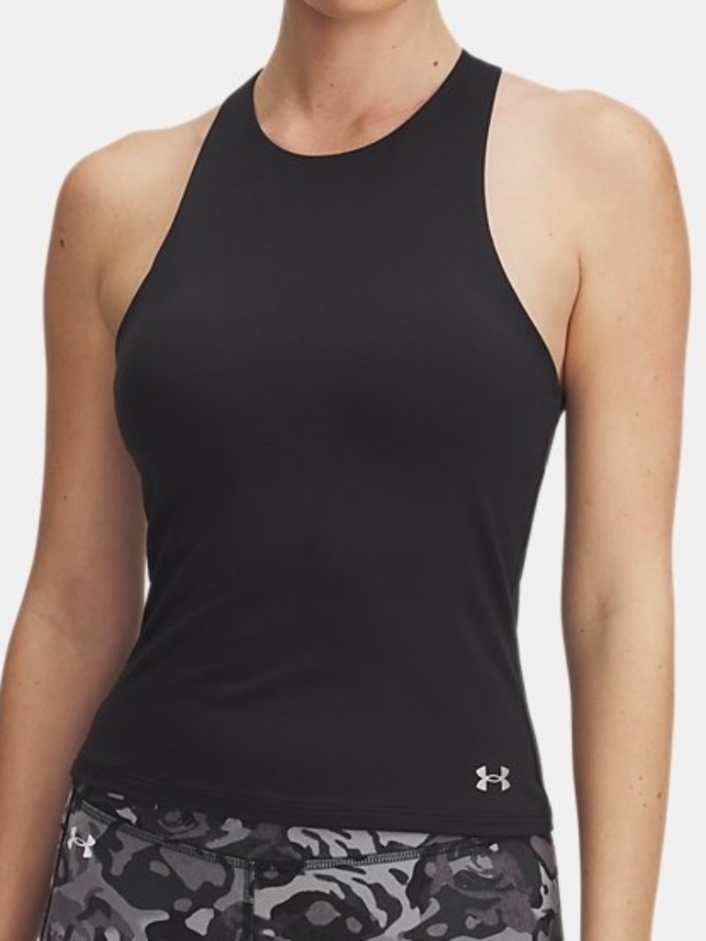 Under Armour Black womens Athletic Longline Tank Top size Small